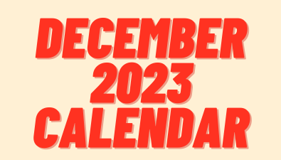  December Calendar 2023